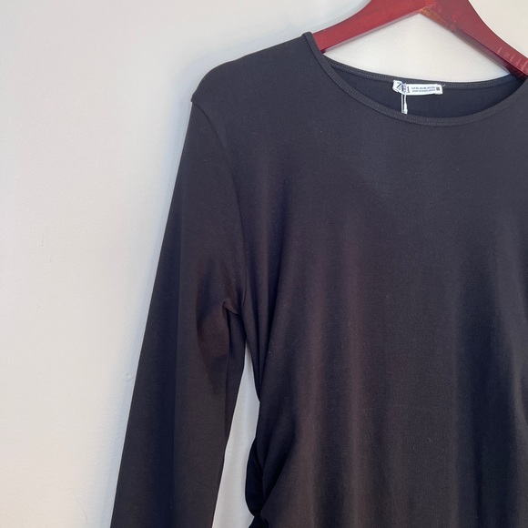 Black stretchy zara midi dress with long sleeves. Size XL - Picture 6 of 13